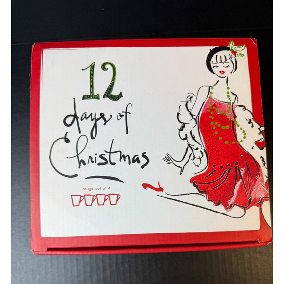 LENOX 12 Days of Christmas Mugs Complete In Original Box! - Picture 1 of 13